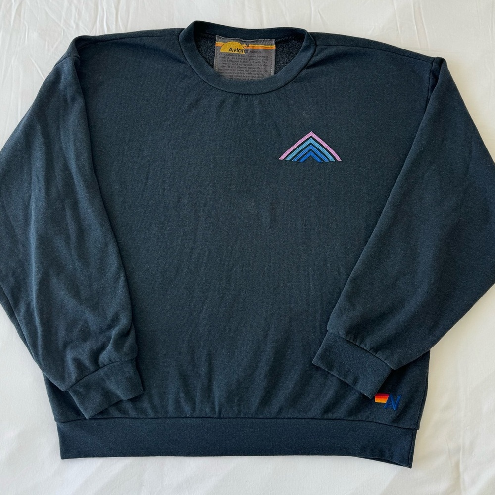 Aviator Nation MOUNTAIN STITCH RELAXED CREW SWEATSHIRT